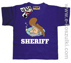 Sheriff old man koszulka dziecięca - fioletowy