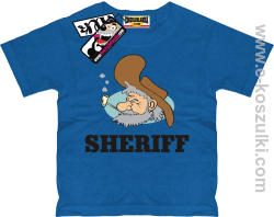 Sheriff old man koszulka dziecięca - niebieski