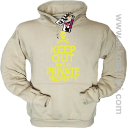 Keep Out this is private property - bluza z kapturem - beżowy