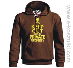 Keep Out this is private property - bluza z kapturem - brązowy