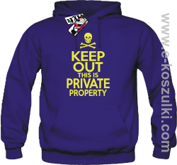 Keep Out this is private property - bluza z kapturem - fioletowy