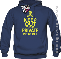 Keep Out this is private property - bluza z kapturem - granatowy