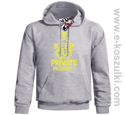 Keep Out this is private property - bluza z kapturem - melanżowy
