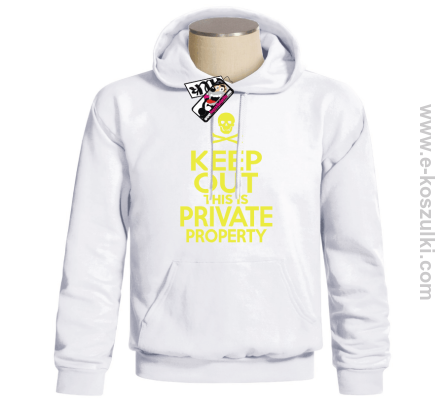 Keep Out this is private property - bluza z kapturem - biały