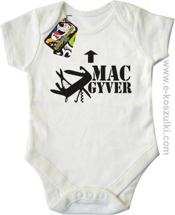 Mac Gyver - body dziecięce biały