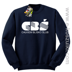CBŚ - Całkiem Blisko Ślub - bluza bez kaptura granatowy