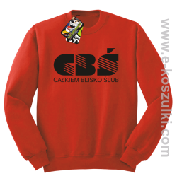 CBŚ - Całkiem Blisko Ślub - bluza bez kaptura czerwony