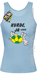 Kurde, ja latam - żółwik - top z nadrukiem błękitny