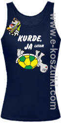 Kurde, ja latam - żółwik - top z nadrukiem granatowy