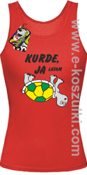 Kurde, ja latam - żółwik - top z nadrukiem czerwony
