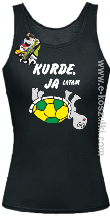 Kurde, ja latam - żółwik - top z nadrukiem czarny