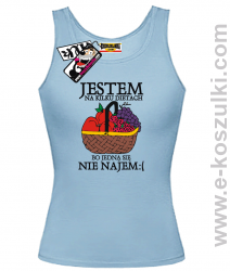 Jestem na kilku dietach - top damski - niebieski