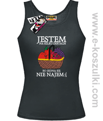 Jestem na kilku dietach - top damski - czarny