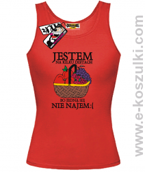 Jestem na kilku dietach - top damski - czerwony