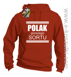 POLAK gorszego sortu - bluza z kapturem pomarańczowa 