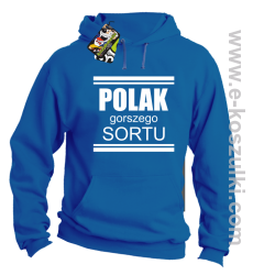 POLAK gorszego sortu - bluza z kapturem  niebieska