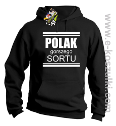 POLAK gorszego sortu - bluza z kapturem  czarna 