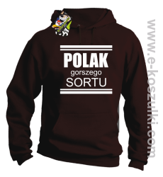 POLAK gorszego sortu - bluza z kapturem brązowa 