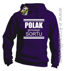 POLAK gorszego sortu - bluza z kapturem fioletowa 