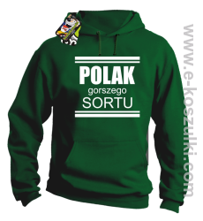 POLAK gorszego sortu - bluza z kapturem zielona 