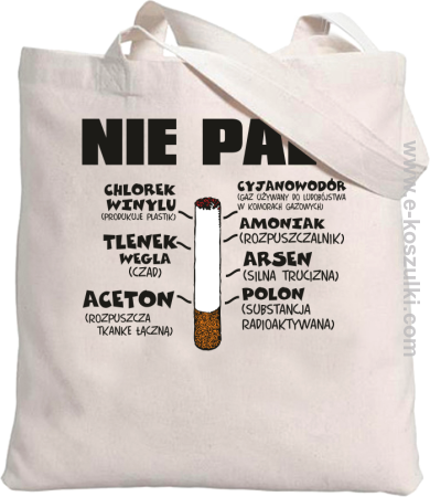 Nie palę bo to szkodzi zdrowiu - Eco torba