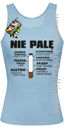 Nie palę bo to szkodzi zdrowiu - top damski błękitny