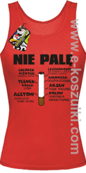 Nie palę bo to szkodzi zdrowiu - top damski czerwony