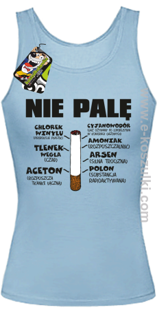 Nie palę bo to szkodzi zdrowiu - top damski