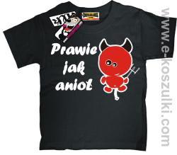 Prawie jak anioł koszulka dziecięca - czarny