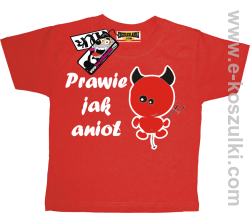 Prawie jak anioł koszulka dziecięca - czerwony