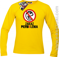 Zakaz pierd*lenia -longsleeve męski - żółty