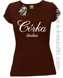Córka idealna - koszulka damska brązowy