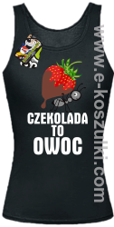 Czekolada to owoc - top damski czarny