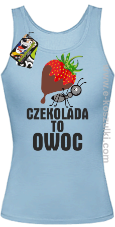 Czekolada to owoc - top damski 