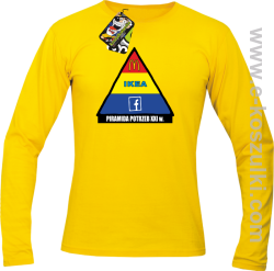 Piramida potrzeb XXI w - longsleeve męski z nadrukiem żółty