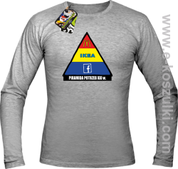 Piramida potrzeb XXI w - longsleeve męski z nadrukiem melanż