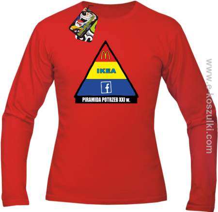 Piramida potrzeb XXI w - longsleeve męski z nadrukiem