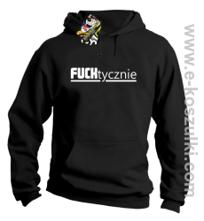 Fucktycznie - bluza z kapturem czarny