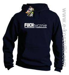 Fucktycznie - bluza z kapturem granatowy