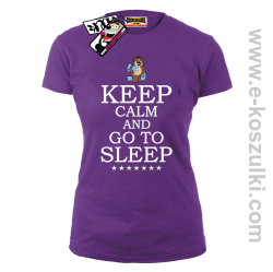 Keep Calm And Go to Sleep - koszulka damska - fioletowy