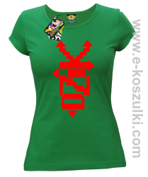 DZIK Geometric Design - koszulka damska zielona