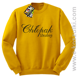 Chłopak idealny - bluza bez kaptura żółty