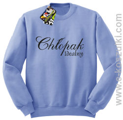 Chłopak idealny - bluza bez kaptura błękitny