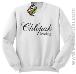 Chłopak idealny - bluza bez kaptura biały