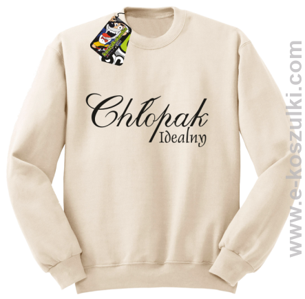 Chłopak idealny - bluza bez kaptura beżowy