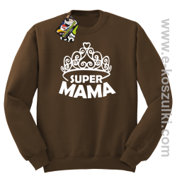 Super Mama korona Miss - bluza STANDARD bez kaptura brązowa