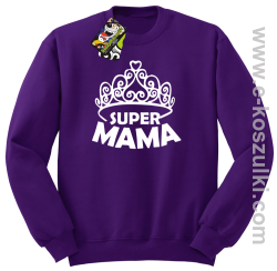 Super Mama korona Miss - bluza STANDARD bez kaptura fioletowa