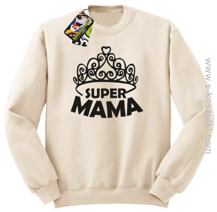 Super Mama korona Miss - bluza STANDARD bez kaptura beżowa