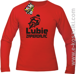 Lubie zapierdalać - longsleeve męski czerwony
