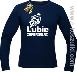 Lubie zapierdalać - longsleeve męski granatowy